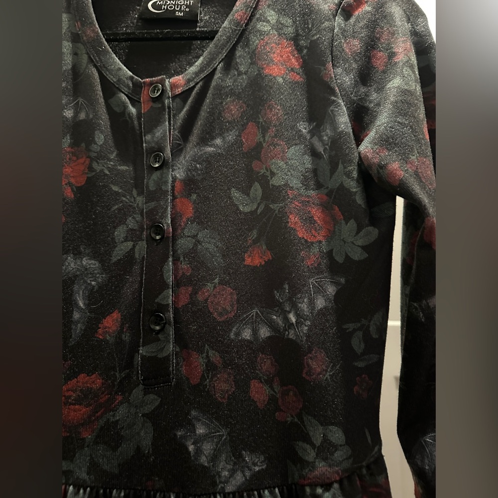 Midnight Hour Black Floral Dress